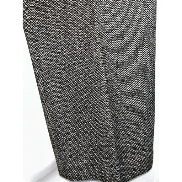 Talbots Women’s 10 Gray Wool Houndstooth Dress Pants Wide Leg Lined Career - Picture 6 of 12